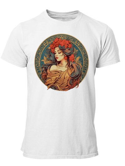 Camiseta Hombre Victorian Girl - Flowers art