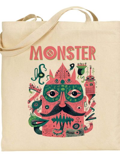 Bolsa de tela Tote bag Monster - Ethnic crazy art