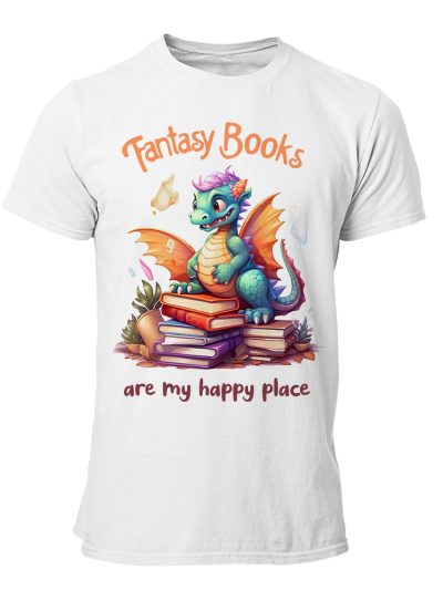 Camiseta Hombre Dragon - Fantasy books are my happy place