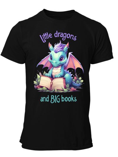 Camiseta Hombre Dragon - Little dragons and BIG books