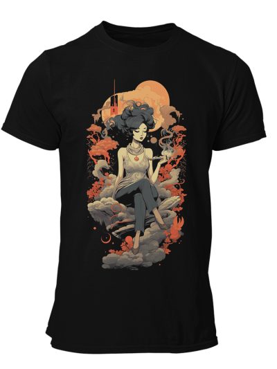 Camiseta Hombre Lady - Smoke art deco