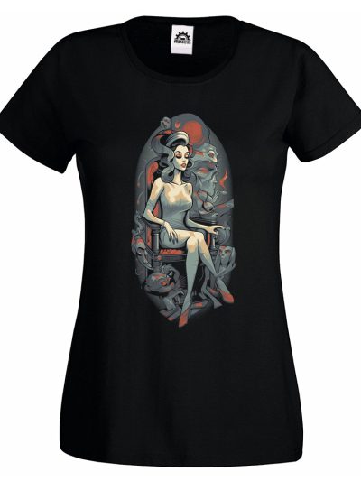 Camiseta Mujer Lady - Evil art deco