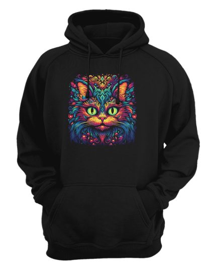 Sudadera con capucha Cat - Fire colors art