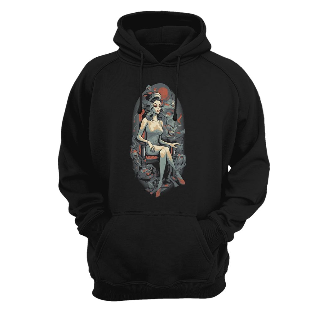 Sudadera con capucha Lady - Evil art deco