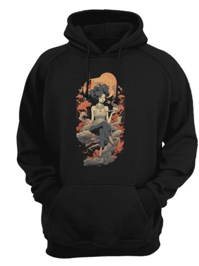 Sudadera con capucha Lady - Smoke art deco