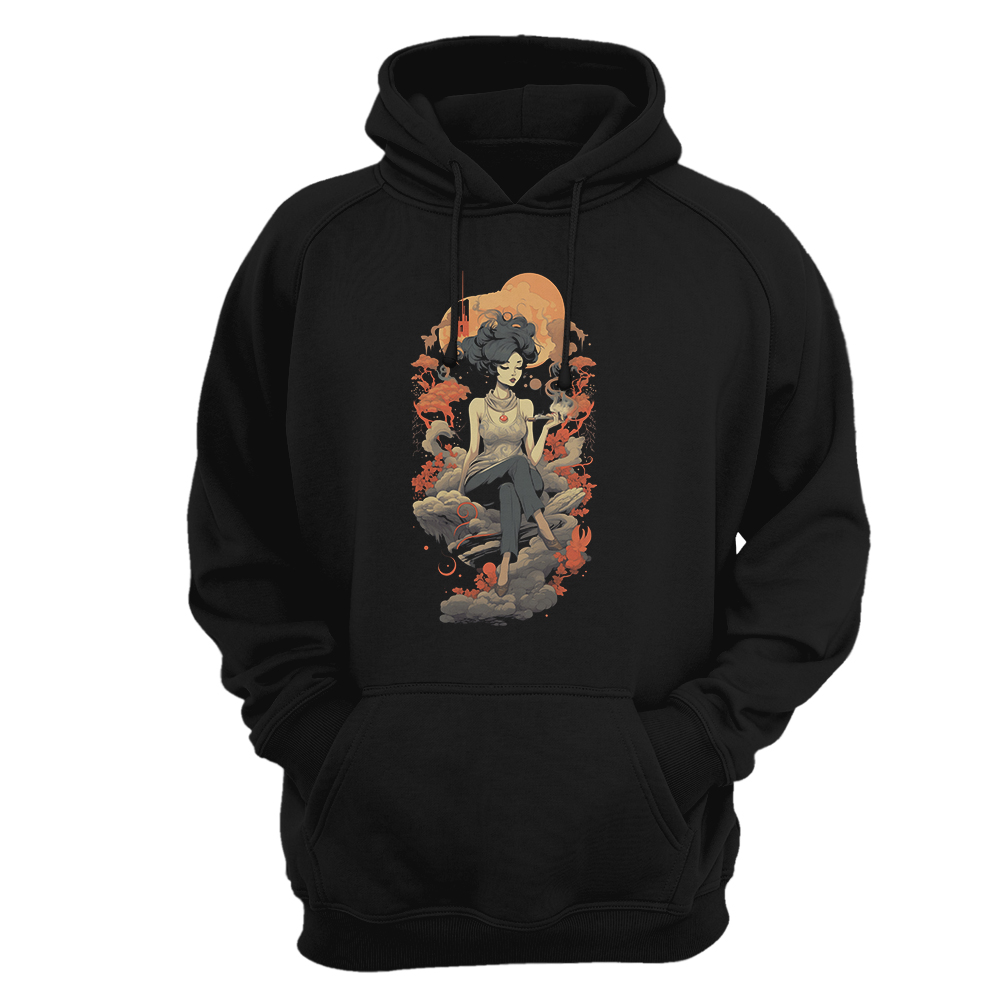 Sudadera con capucha Lady - Smoke art deco