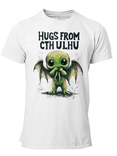 CAMISETA-HOMBRE-NUEVA-CTHULHU-HUGS CUTE KAWAII ART WH