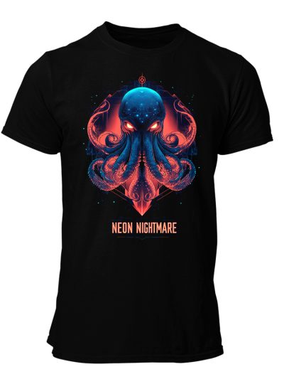 CAMISETA-HOMBRE-NUEVA-CTHULHU-NEON NIGHTMARE