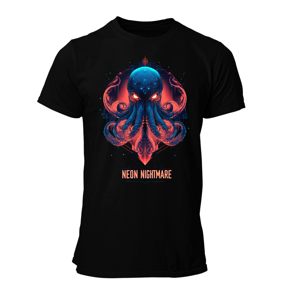 CAMISETA-HOMBRE-NUEVA-CTHULHU-NEON NIGHTMARE