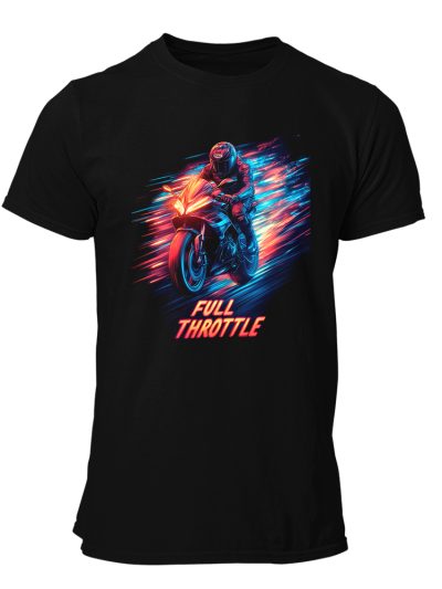 CAMISETA-HOMBRE-NUEVA-MOTO-FULL THROTTLE NEON ART