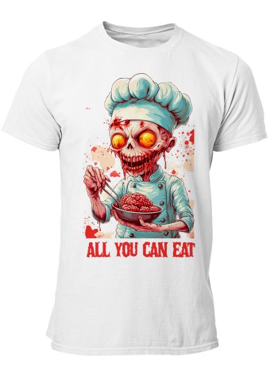 CAMISETA-HOMBRE-NUEVA-ZOMBIE-ALL YOU CAN EAT WH