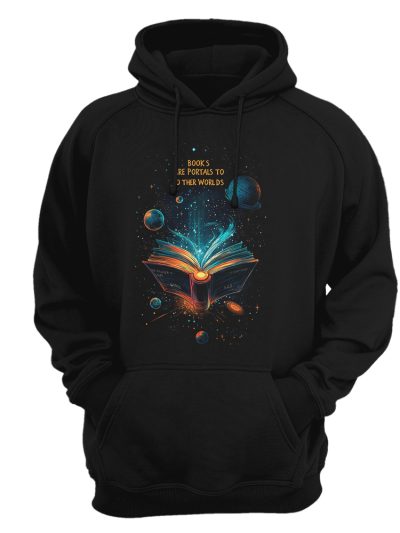 SUDADERA-NUEVA-BOOKS-ARE PORTALS TO OTHER WORLDS