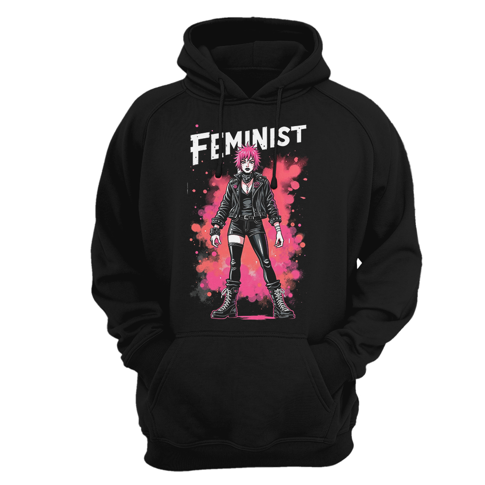 Sudadera con capucha Feminism - Punk girl