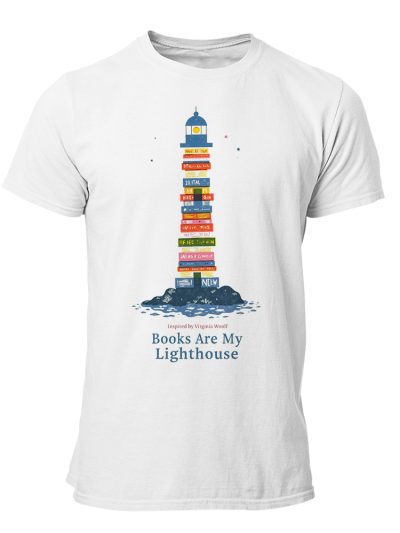 Camiseta Hombre Virginia Woolf - Books are my lighthouse