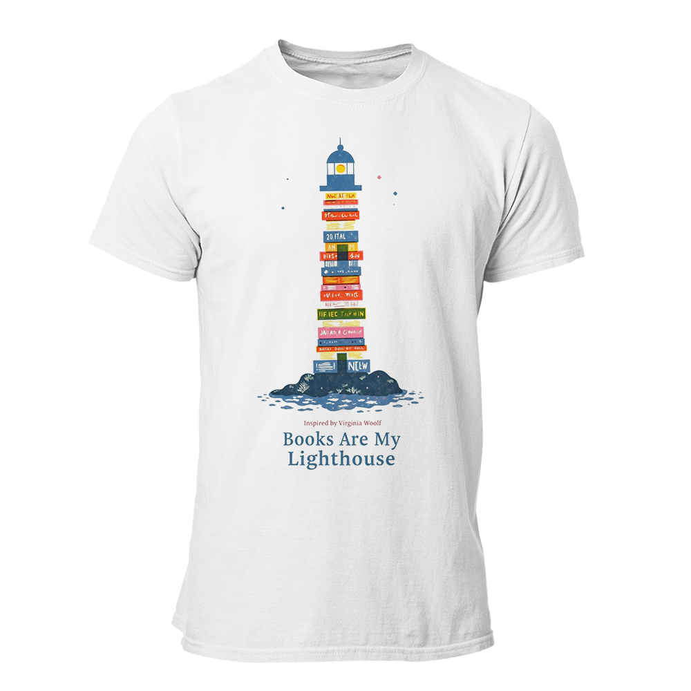 Camiseta Hombre Virginia Woolf - Books are my lighthouse