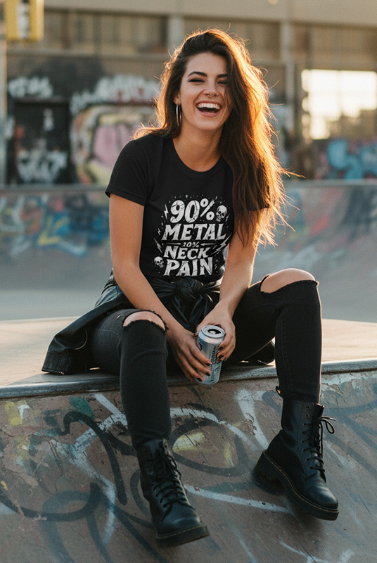 Camisetas para mujer de metal