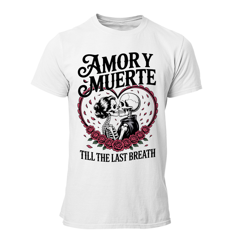 Camiseta Hombre Catrina - Amor y Muerte Till the Last Breath