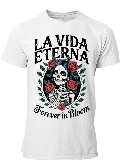 Camiseta Hombre Catrina - La Vida Eterna Forever in Bloom