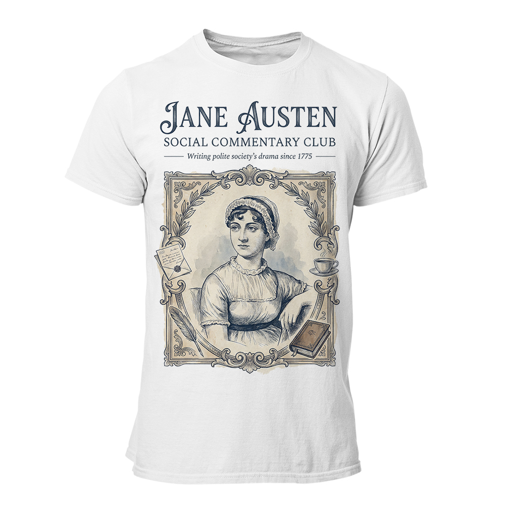 Camiseta Hombre Jane Austen - Social Commentary Club