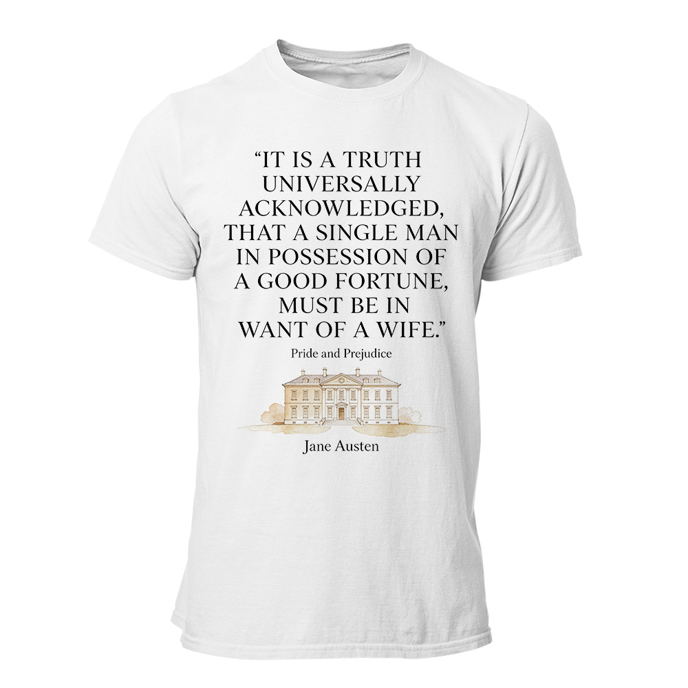 Camiseta Hombre Jane Austen - Want of a wife