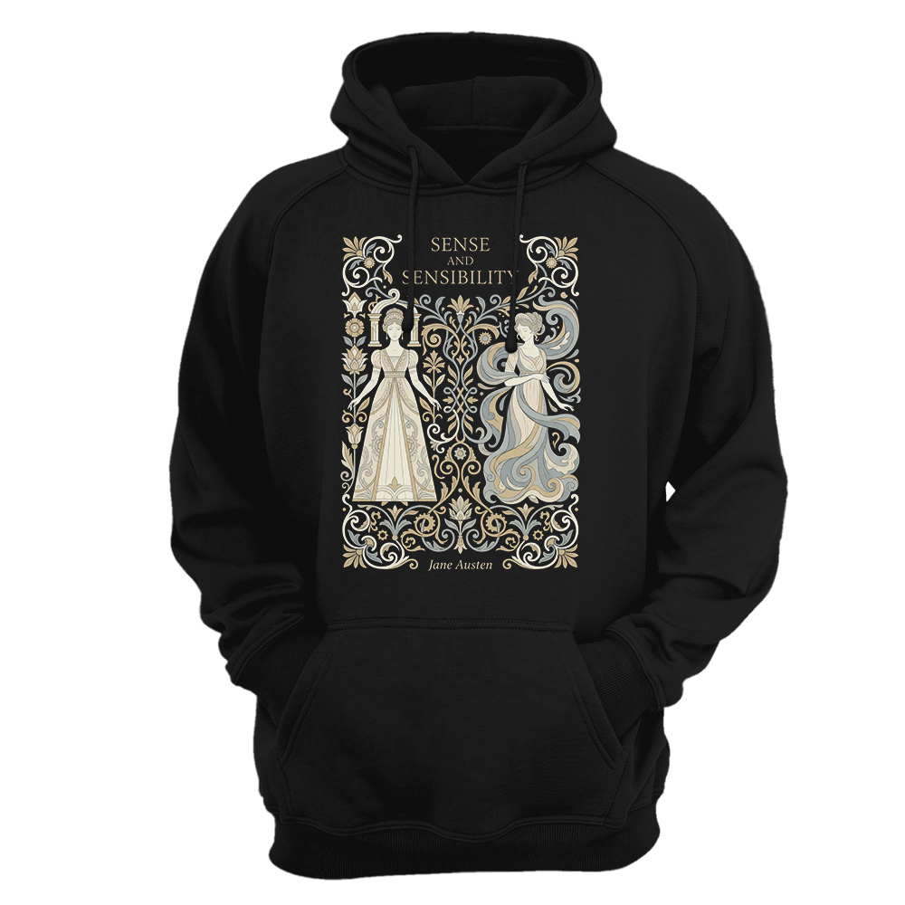 Sudadera con capucha Jane Austen - Sense and sensibility folk BK