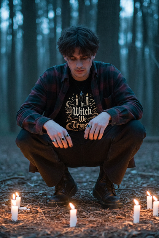 Camisetas de hombre de brujería wicca esotericas
