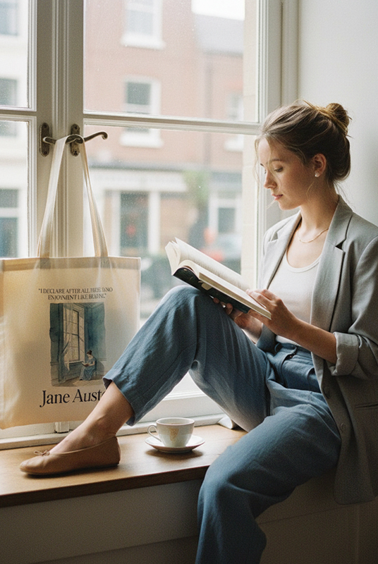 Bolsas de tela tote bags de Jane Austen