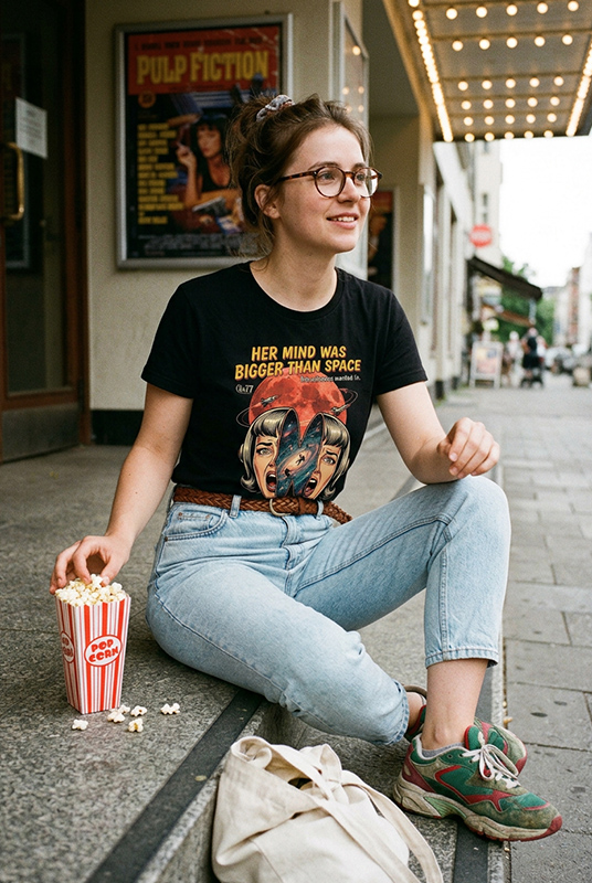 Camisetas para mujer de cine de culto b movies serie b