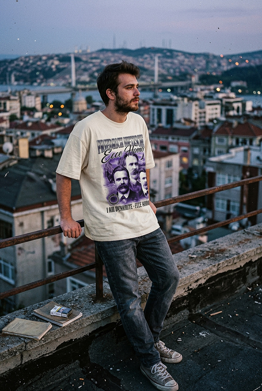 Camisetas oversize unisex Friedrich Nietzsche filosofía