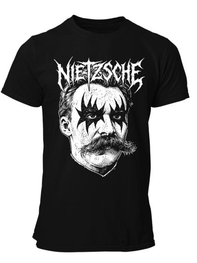 Camiseta Hombre Nietzsche - Black metal corpse paint