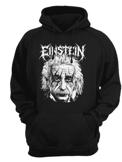 Sudadera con capucha Albert Einstein - Black metal corpse paint