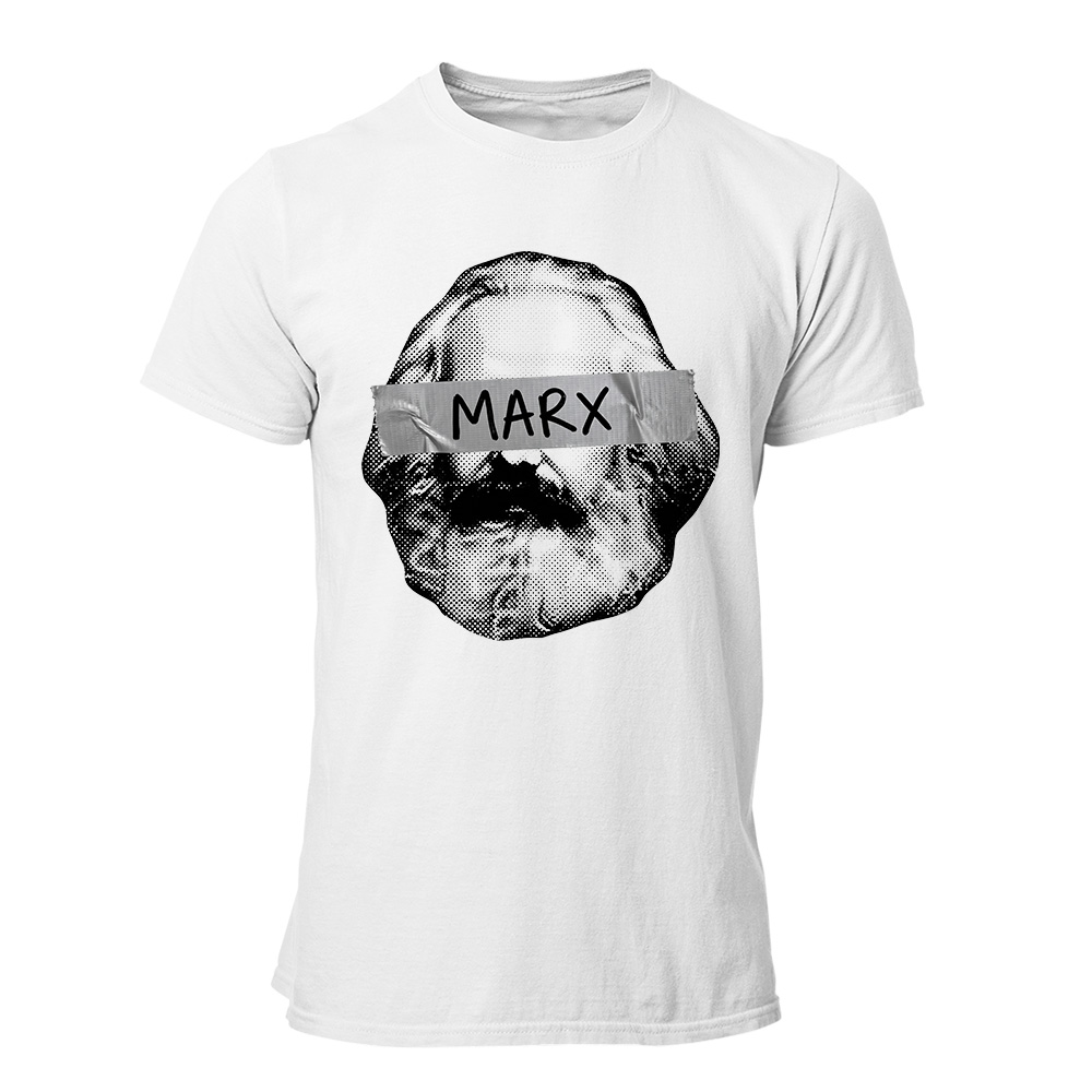 Camiseta Hombre Karl Marx - DIY Street Art Wh