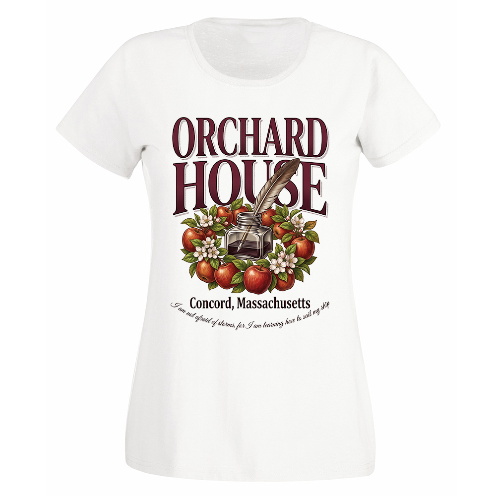 Camiseta Mujer Louisa May Alcott - Little women Orchard house Wh