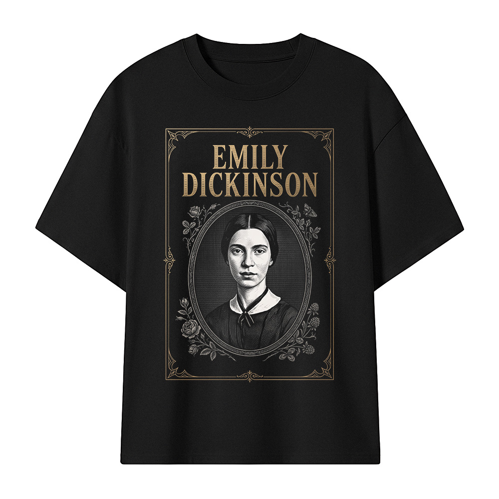 Camiseta Oversize Emily Dickinson - Gothic portrait