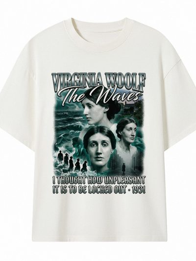 Camiseta Oversize Virginia Woolf - The waves 90s Bootleg