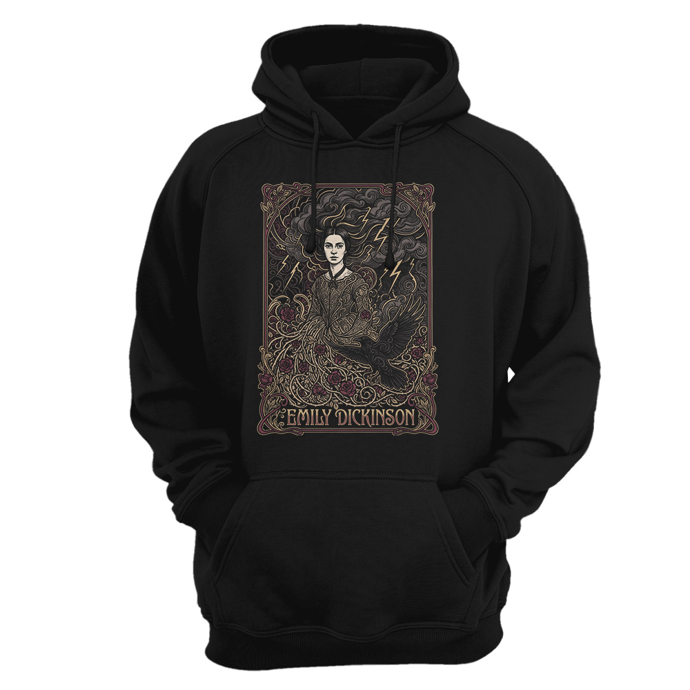 Sudadera con capucha Emily Dickinson - Gothic Engraving art