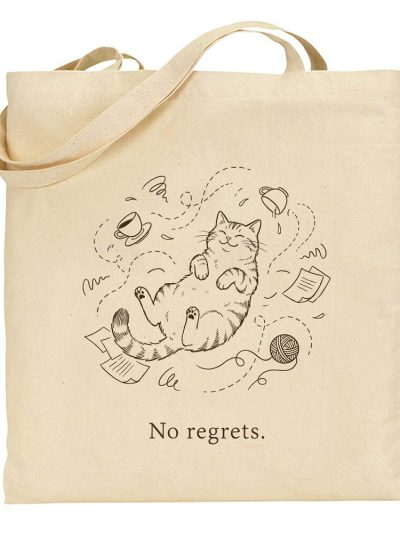 Bolsa de tela Cat No Regrets