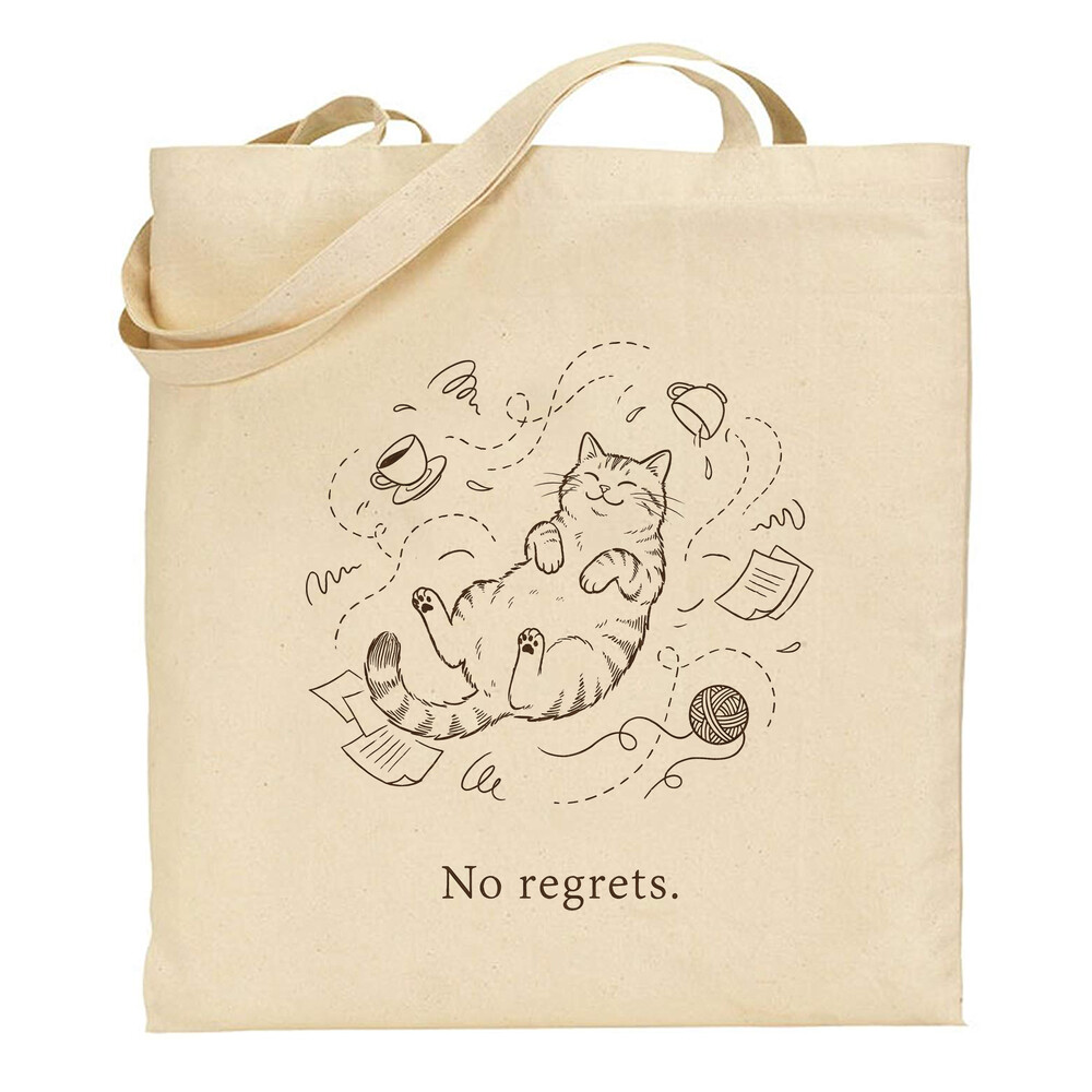 Bolsa de tela Cat No Regrets