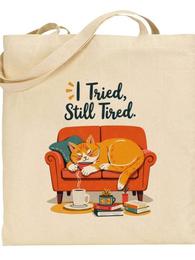 Bolsa de tela Cats I Tried Still Tired