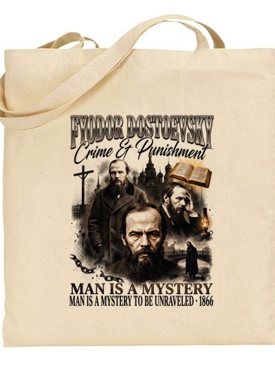 Bolsa de tela Dostoyevski 90s Bootleg Man Is A Mystery