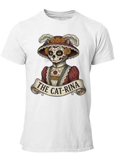 Camiseta hombre Cat Catrina Label Art