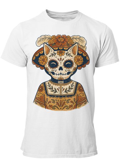 Camiseta hombre Cat Catrina Smile Art