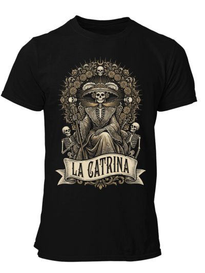 Camiseta hombre Catrina Gothic Engraving Throne