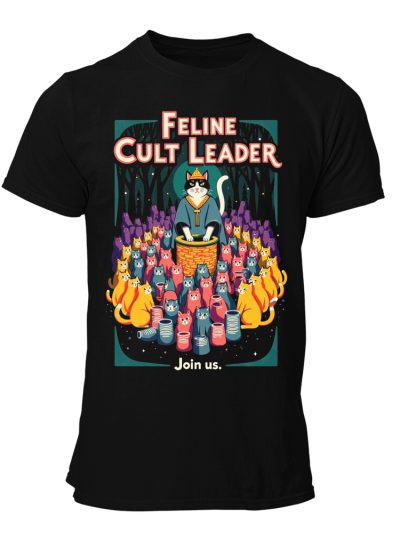 Camiseta hombre Cats Feline Cult Leader
