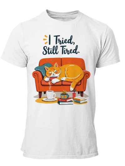 Camiseta hombre Cats I Tried Still Tired