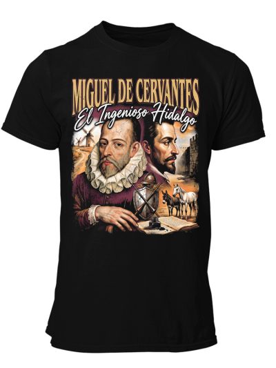 Camiseta hombre Cervantes 90s Bootleg Ingenioso Hidalgo