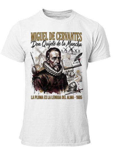 Camiseta hombre Cervantes 90s Bootleg Pluma Alma
