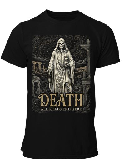 Camiseta hombre Death Roads End Gothic Engraving Art