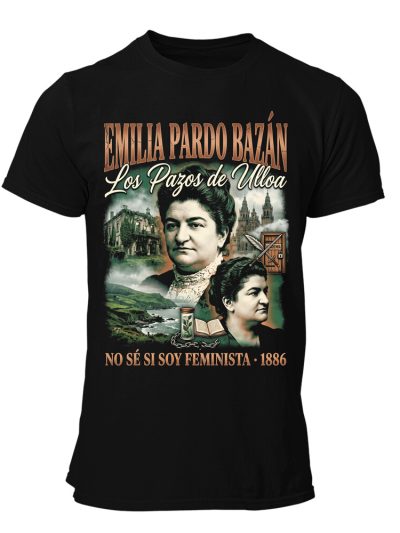 Camiseta hombre Emilia Pardo Bazan 90s Bootleg Feminista
