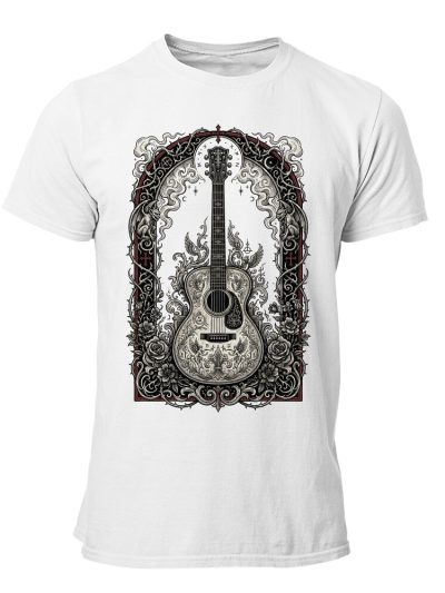 Camiseta hombre Guitar Acoustic Goth Ornamental